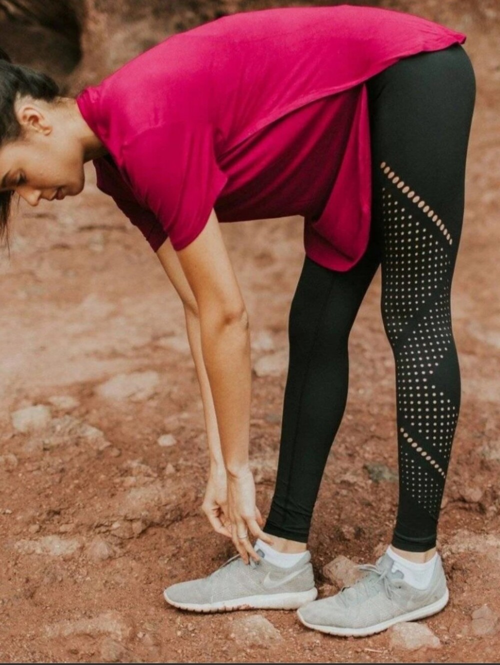 Senita Laser Cut Perforated Leggings
